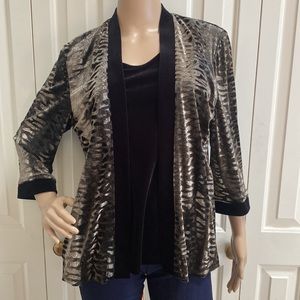 R&M Richards Womens 10P Jacket and Blouse One Piece